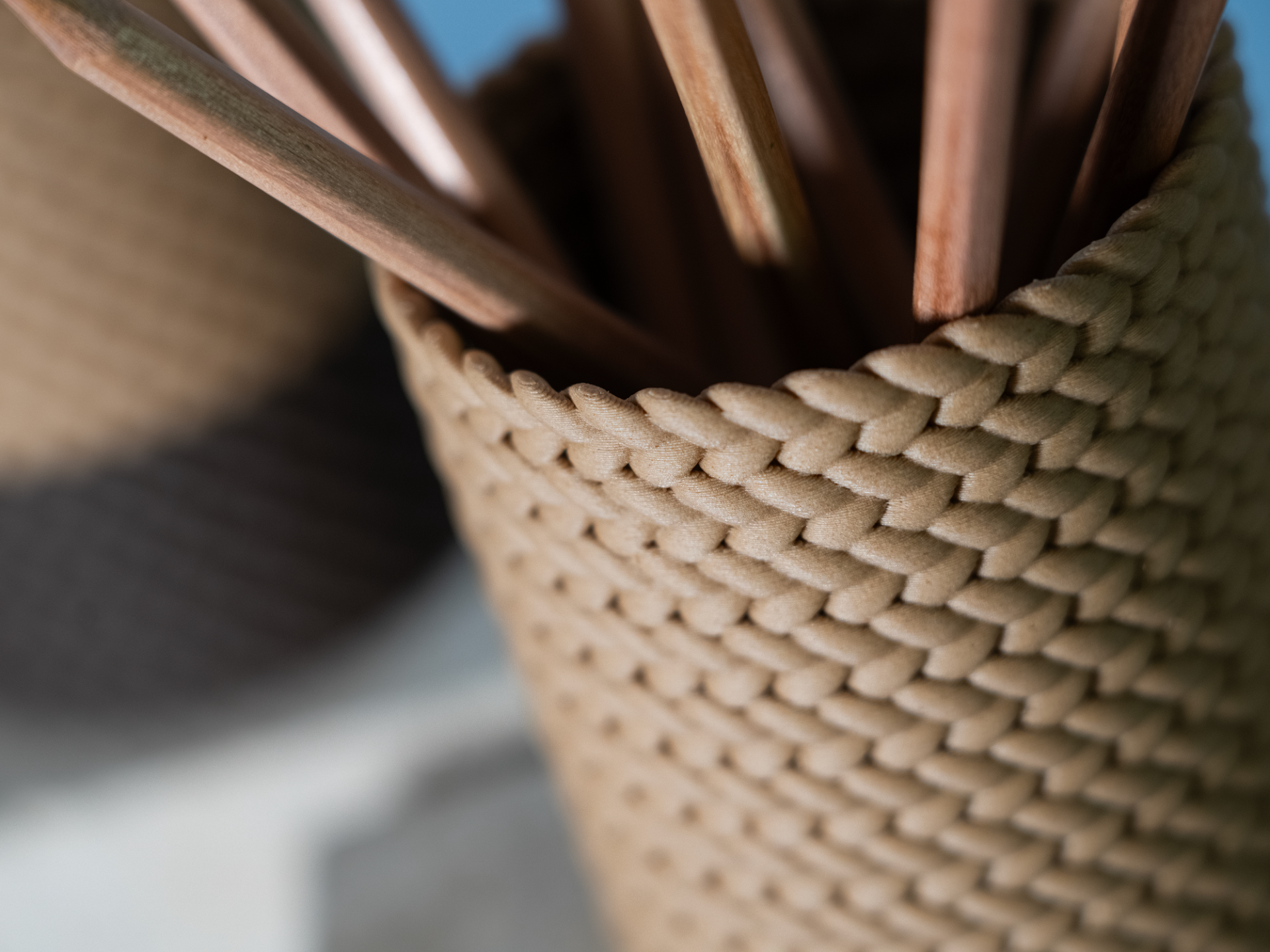 Portalápices diseño rattan - Imagen 3