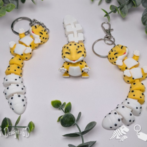 Geco leopardo de cola larga articulado