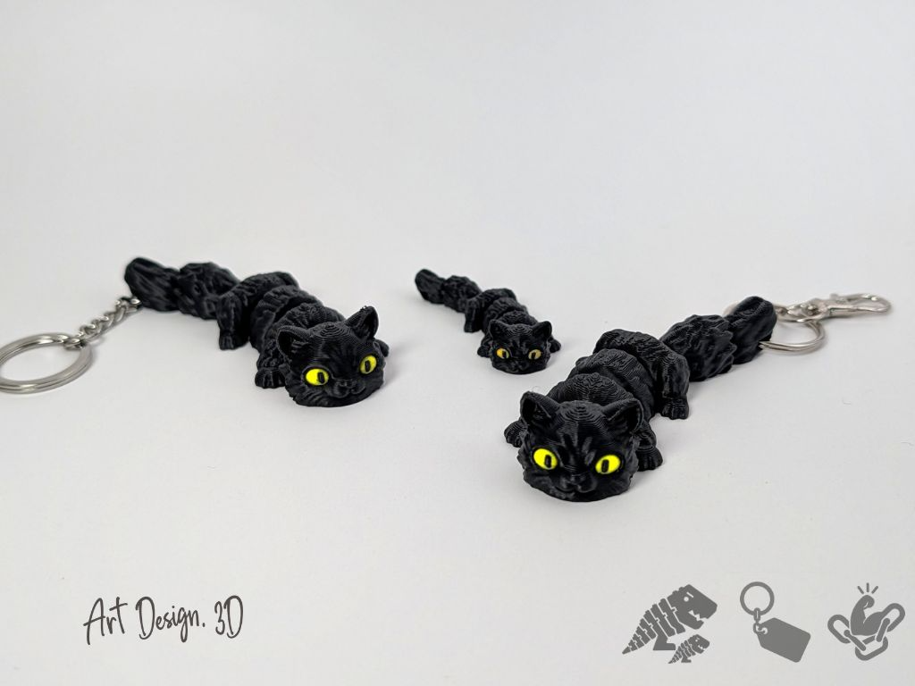 Gato negro articulado