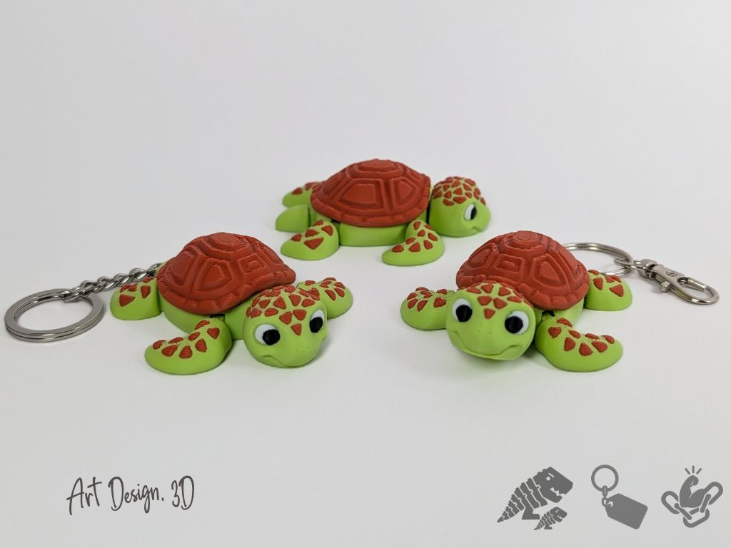 Tortuga marina tierna articulada