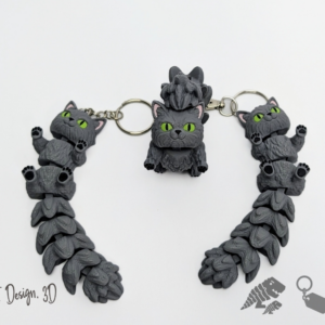 Gato de cola larga articulado y flexible - Articulaciones reforzadas