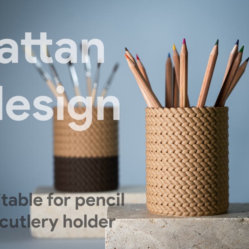 Portalápices diseño rattan