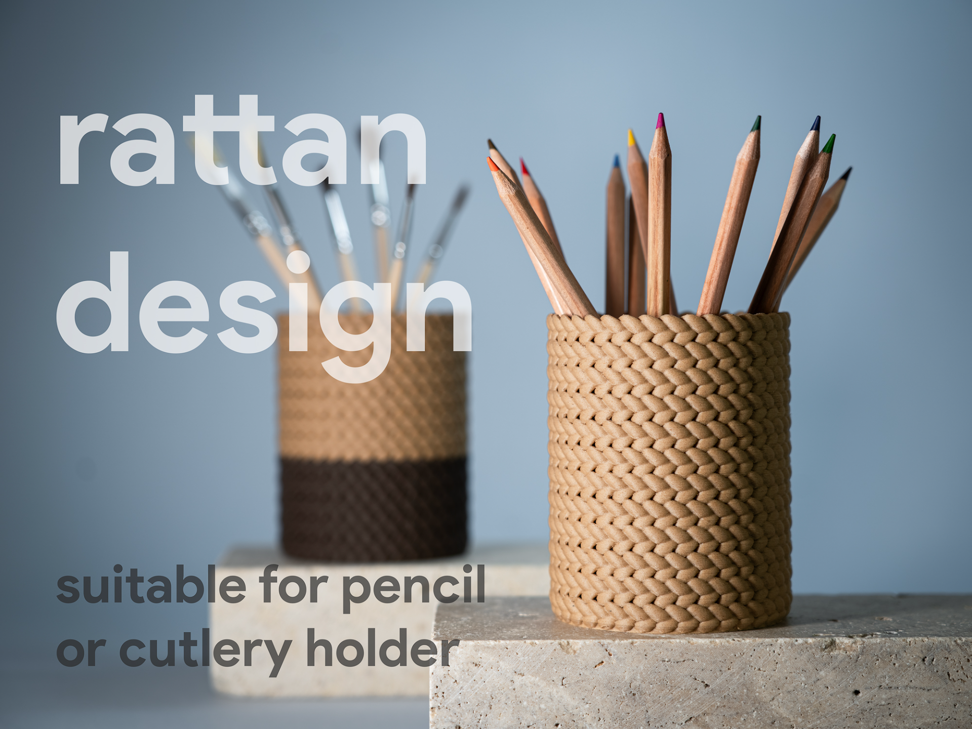 Portalápices diseño rattan