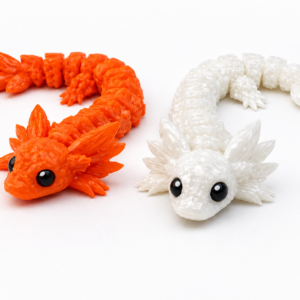 Ajolote de cristal tierno, articulado y flexible