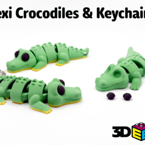 Cocodrilo articulado y flexible con llavero - No lleva soportes