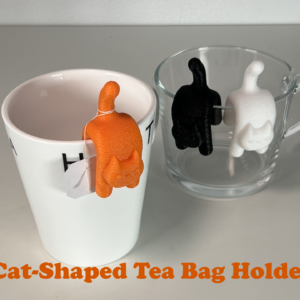 Portasaquitos de té con forma de gato