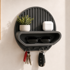 Portallaves de pared con estante para anteojos de sol