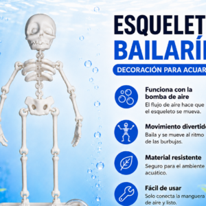 Adorno de acuario esqueleto bailarín