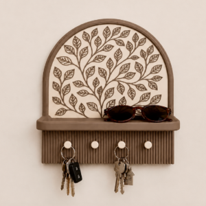 Portallaves elegante con estante – Montaje en pared opcional