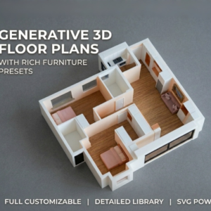 Planos de planta 3D generativos