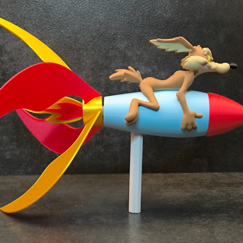 Cohete del Coyote – Molinete de viento