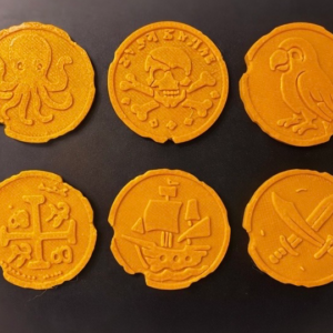 Tokens de pirata - Pack de 6 / Monedas del tesoro pirata