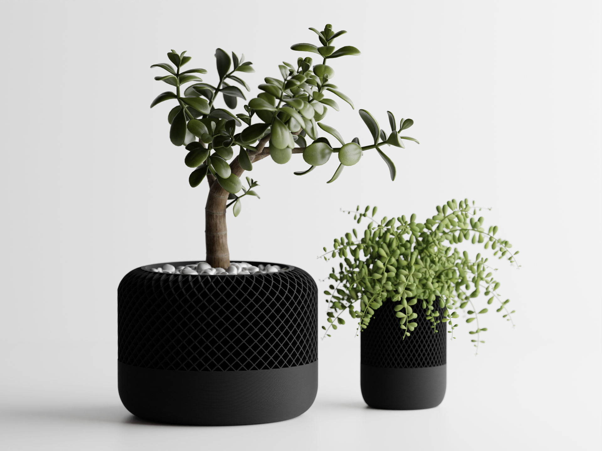 Maceta y florero moderno tipo altavoz inteligente
