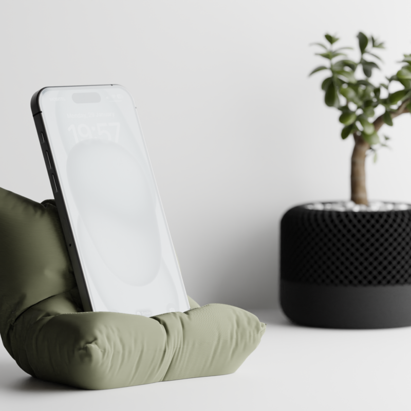 Soporte para celular tipo almohadón