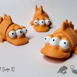 Pez de 3 ojos articulado