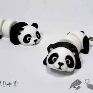 Panda peludo articulado - Articulaciones reforzadas