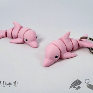 Delfín rosado articulado - Articulaciones reforzadas